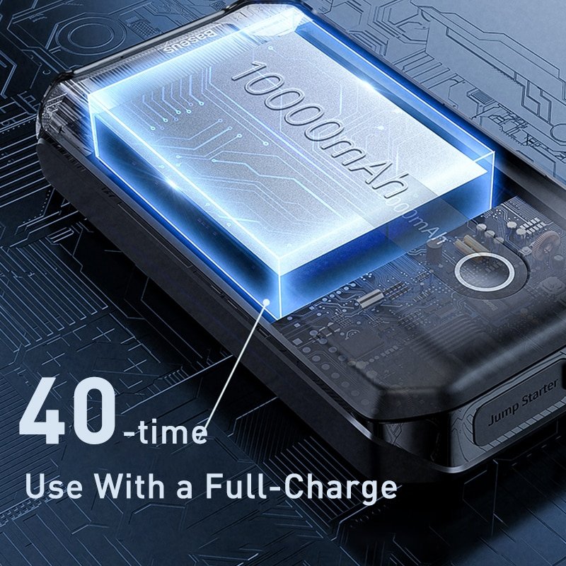 Car Jump Starter Power Bank For Car Baseus 10000mAh Battery Charger Portable Power Station 12V Car Booster Starting Device - Image 3