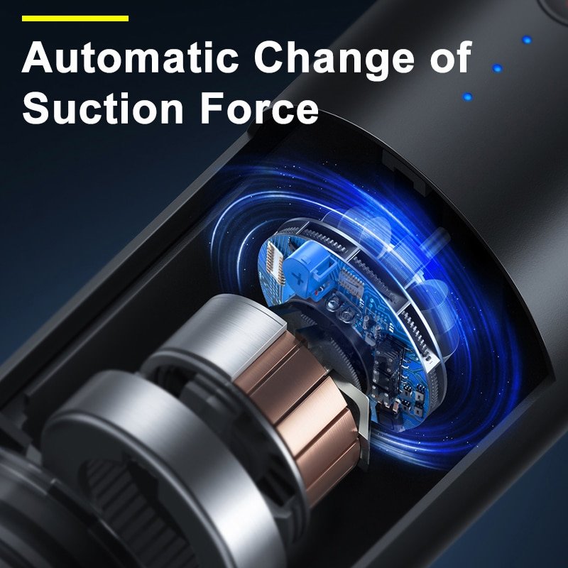 Car Vacuum Cleaner Wireless Mini Car Cleaning Handheld Baseus 15000Pa Vacum Cleaner W LED Light for Car Interior Cleaner - Image 5