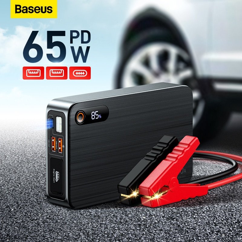 Jump Starter Power Bank 16000mAh Portable Power Station Starting Device With PD 65W For Car Battery Charger Booster Baseus 1600A