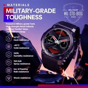 Smart Watch Zeblaze Vibe 7 Pro 1.43'' AMOLED Display Hi-Fi Bluetooth Phone Calls Military-grade Toughness
