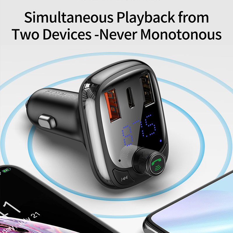 Transmitter Bluetooth 5.0 Handsfree Car Kit Audio MP3 Player - Image 3
