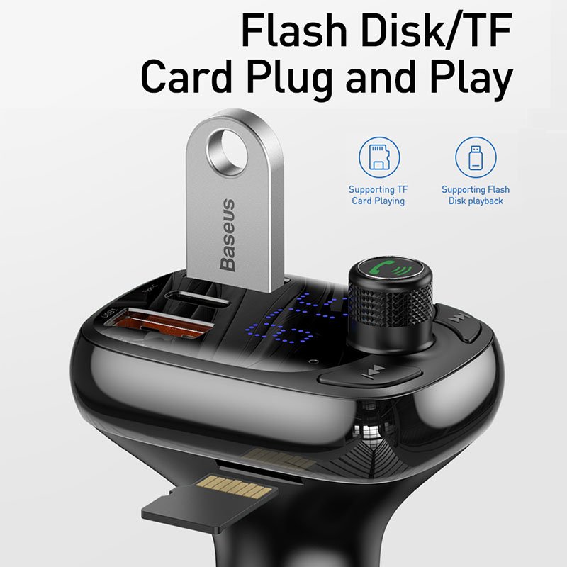 Transmitter Bluetooth 5.0 Handsfree Car Kit Audio MP3 Player - Image 4