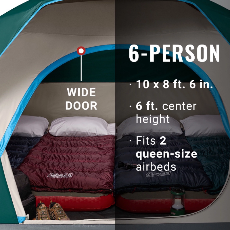 Camping | Tent |Coleman 6-Person Skydome Camping Tent - Image 3