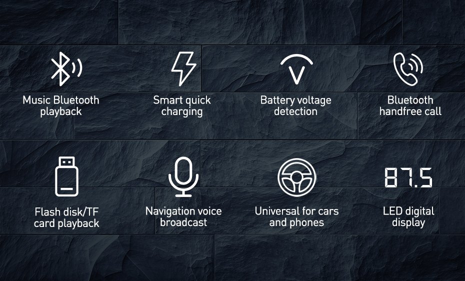 Transmitter Bluetooth 5.0 Handsfree Car Kit Audio MP3 Player - Image 7